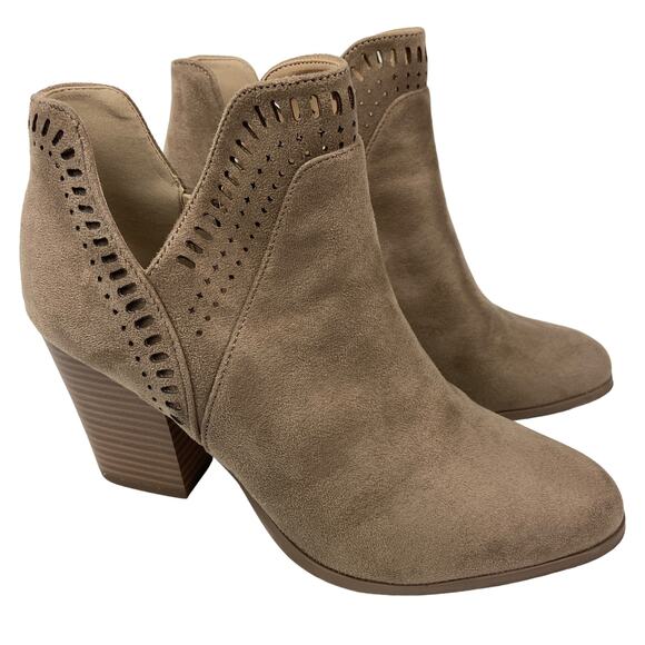 My Delicious Tan Heeled Booties size 8.5 - Picture 2 of 6